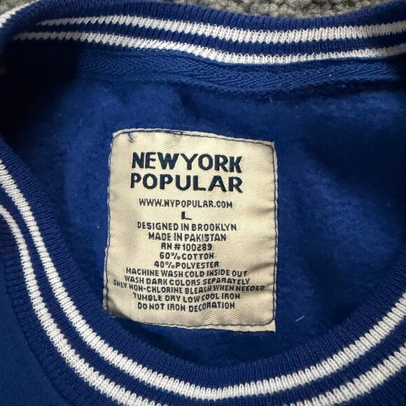 California Blue and Gold Embroidered Sweatshirt - Men's Size L - NY Popular -CAL - Picture 5 of 9